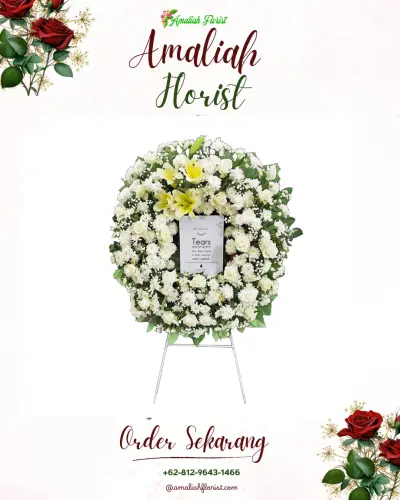 Krans Bunga Duka Cita di Sukamakmur